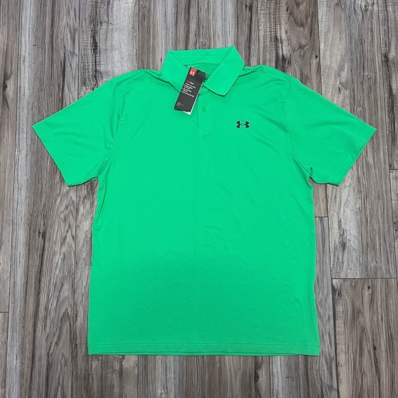 Under Armour Men's HeatGear Performance Textured Polo 1351129-299 Green Size XXL - Picture 1 of 12
